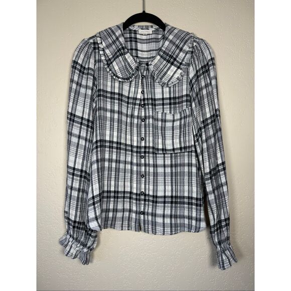 Pilcro Keira Plaid Blouse - Picture 2 of 7